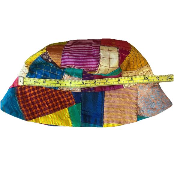 Fleurs London Silk Patchwork Quilted Type Bucket Hat NEW size Small - Picture 7 of 7